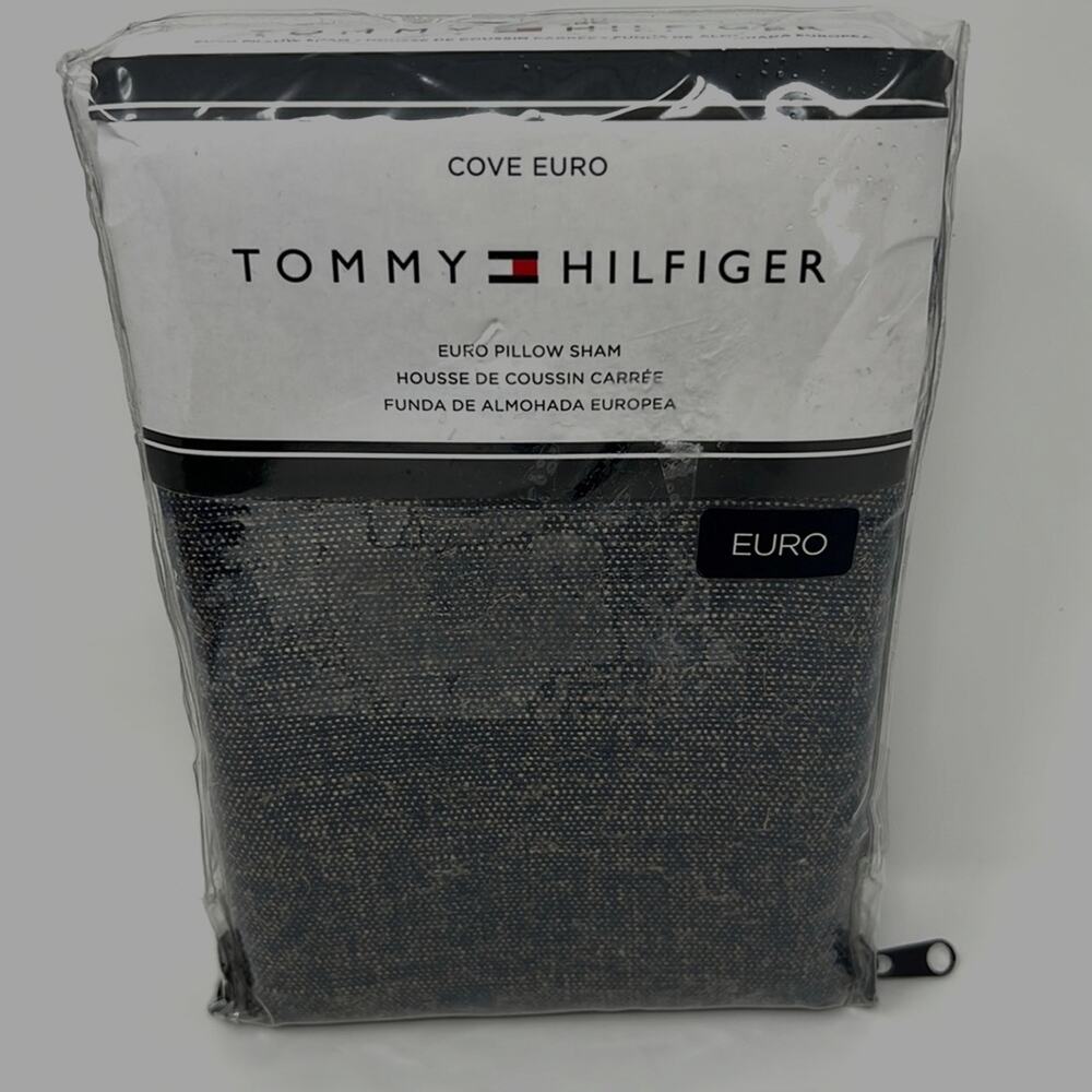 Tommy Hilfiger Navy Cove Euro Pillow Sham Cover 26 x 26 NEW